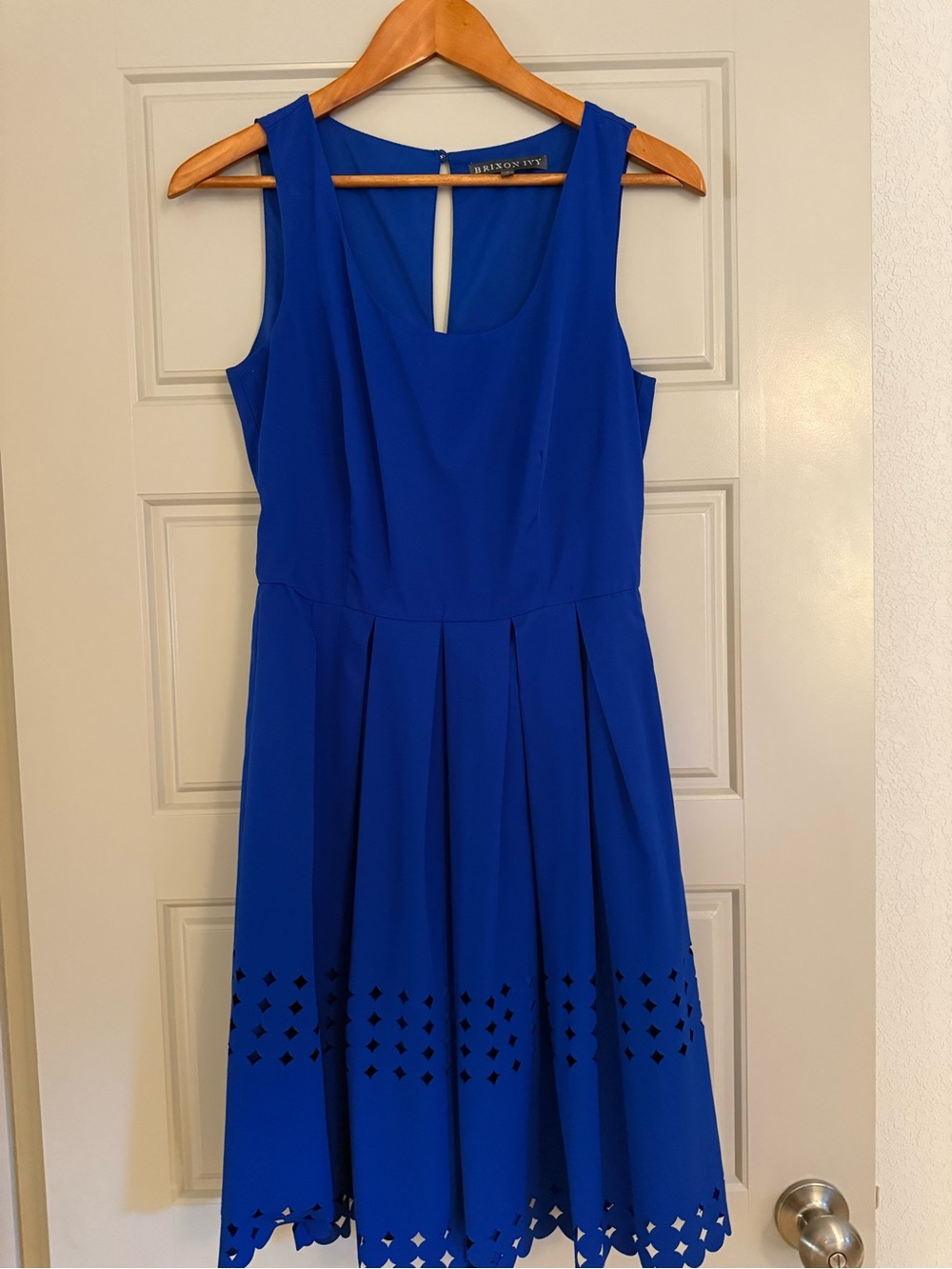Brixon Ivy Royal Blue Sleeveless Fit-and-Flare Dress